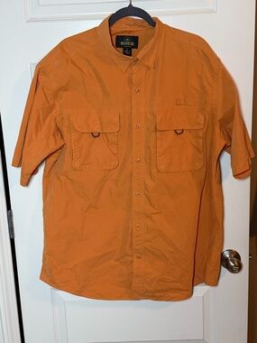 RedHead Men's Orange Short-Sleeve Utility Shirt